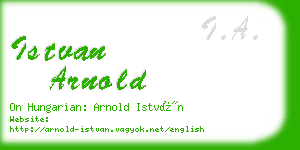 istvan arnold business card